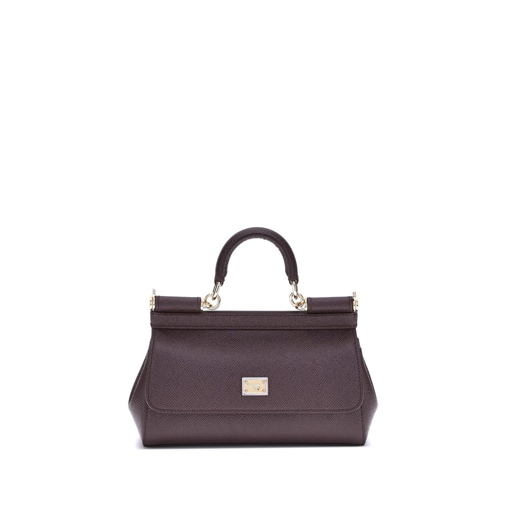Dolce & Gabbana Purple Calf Leather Bos Taurus Handbag