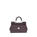 Dolce & Gabbana Purple Calf Leather Bos Taurus Handbag