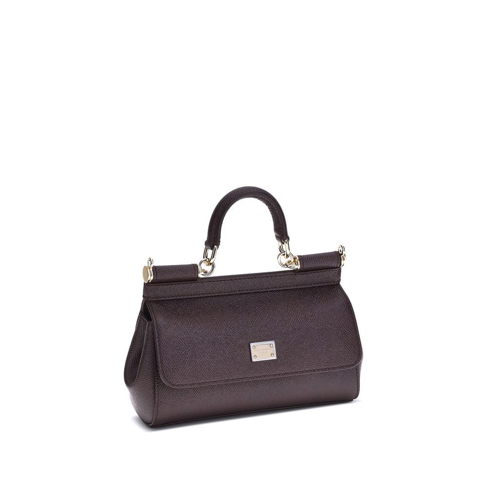 Dolce & Gabbana Purple Calf Leather Bos Taurus Handbag