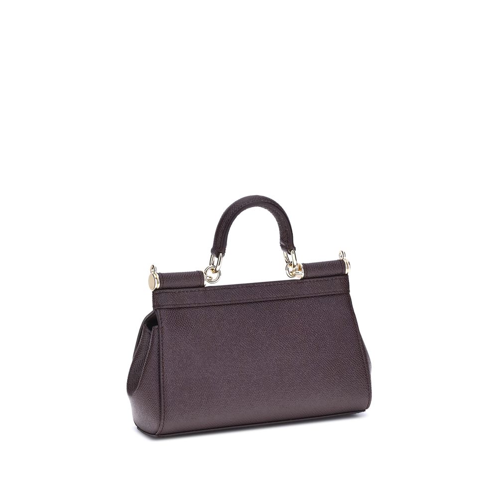 Dolce & Gabbana Purple Calf Leather Bos Taurus Handbag