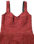 Dolce & Gabbana Multicolor Tweed Belted Babydoll Mini Dress
