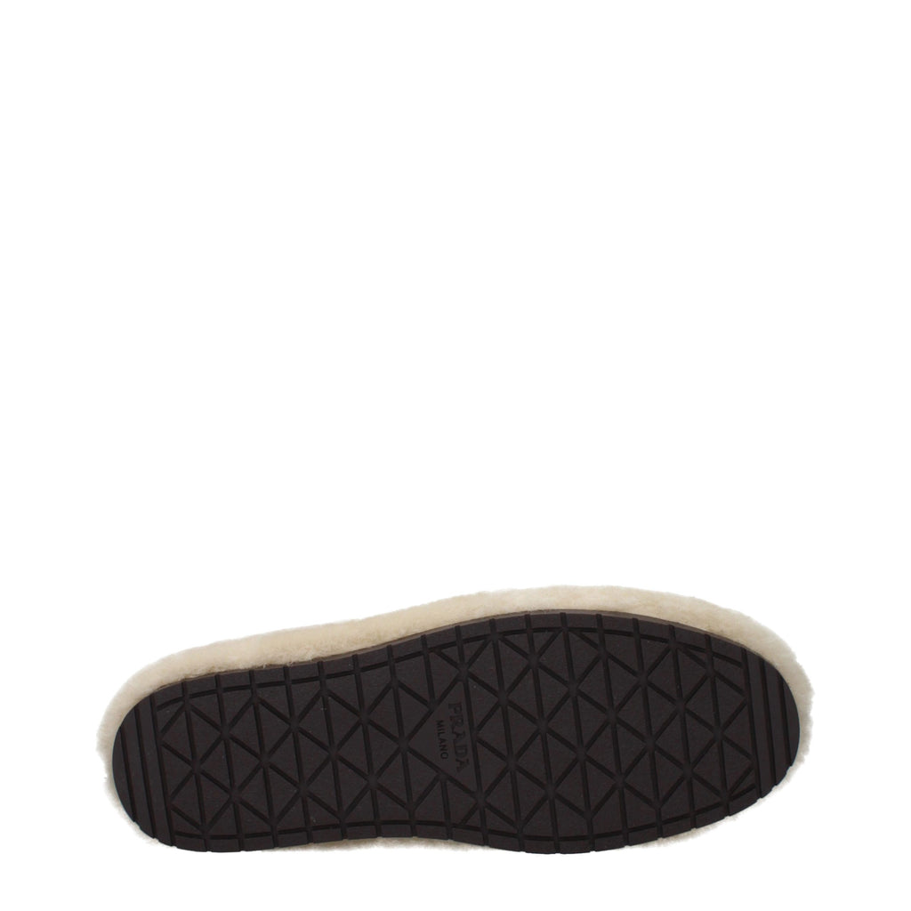 Prada Beige Fur Slippers