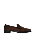 Prada Brown Leather Slip-On Loafers