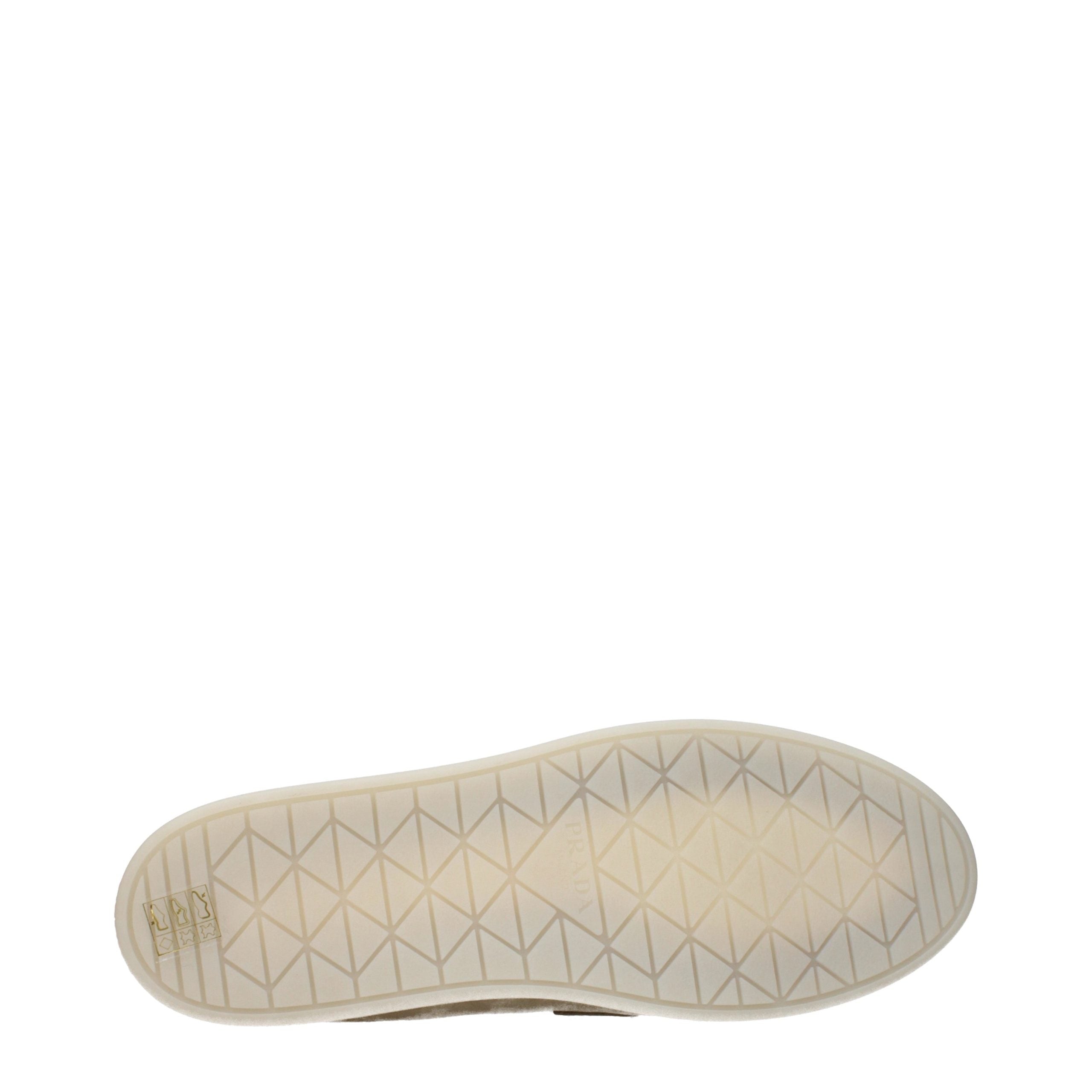 Prada Beige Leather Slip-On Loafers