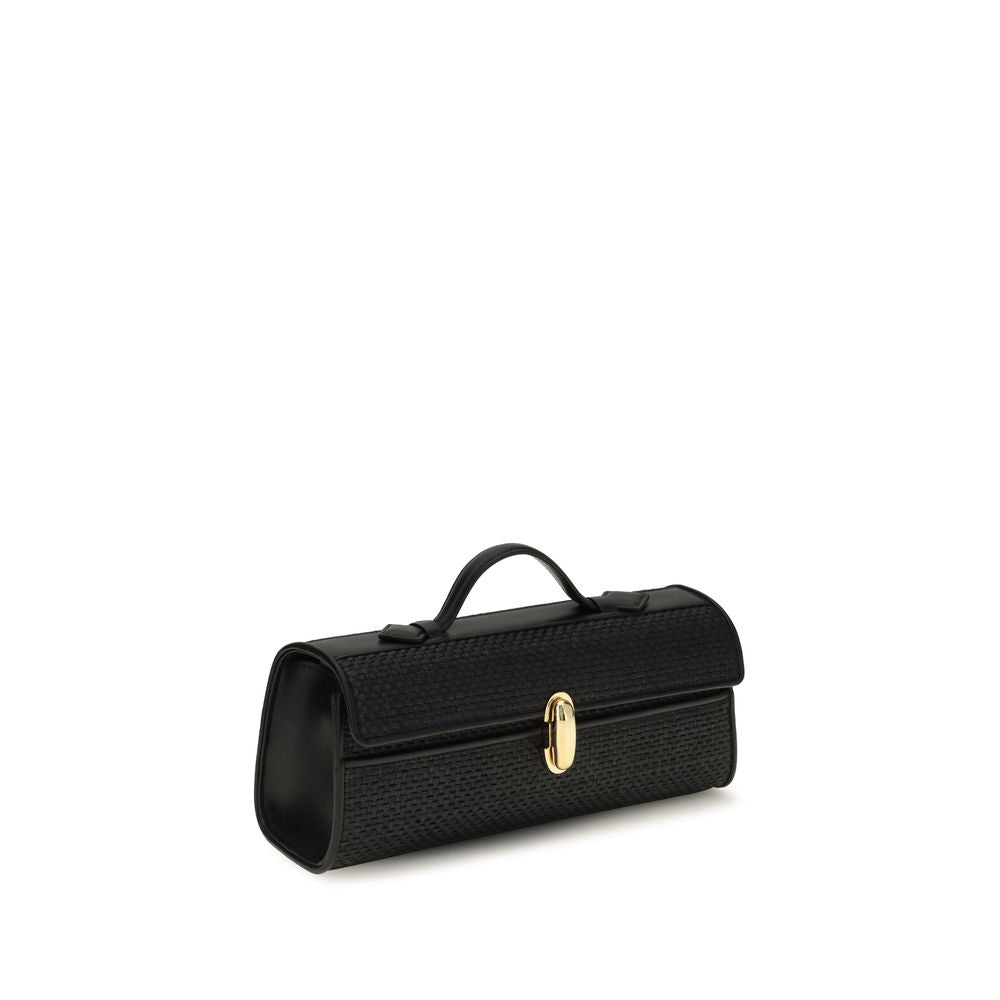 Savette Black Raffia Handbag