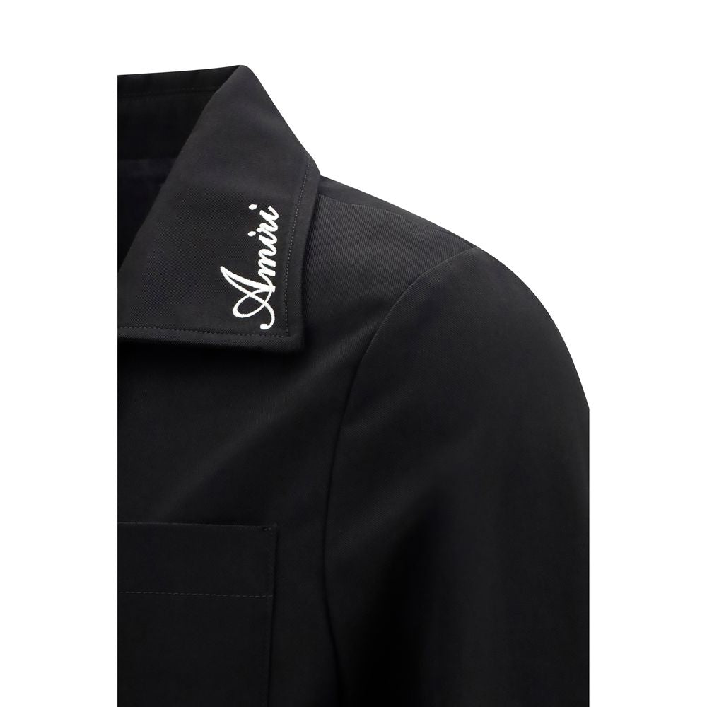 Amiri Black Cotton Full-Length Jacket