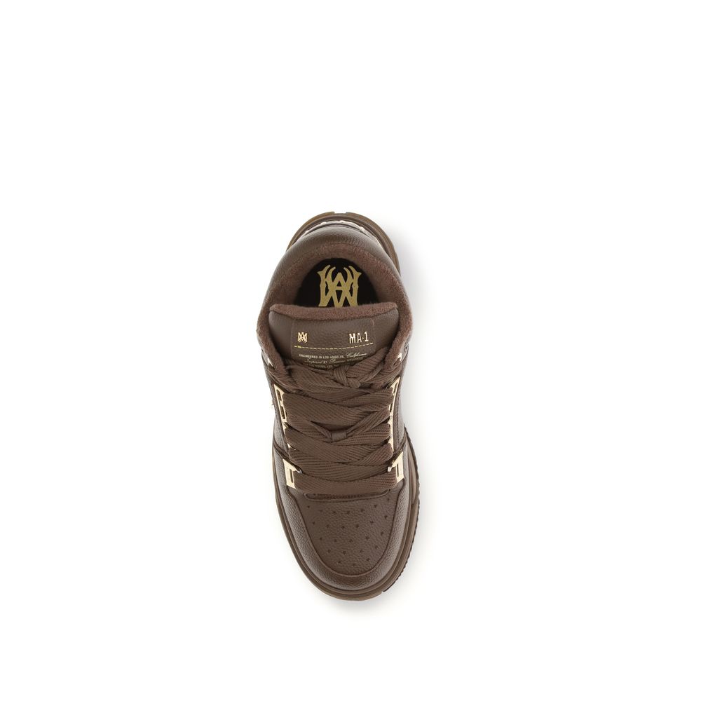 Amiri Brown Calf Leather Bos Taurus Chunky Sneakers