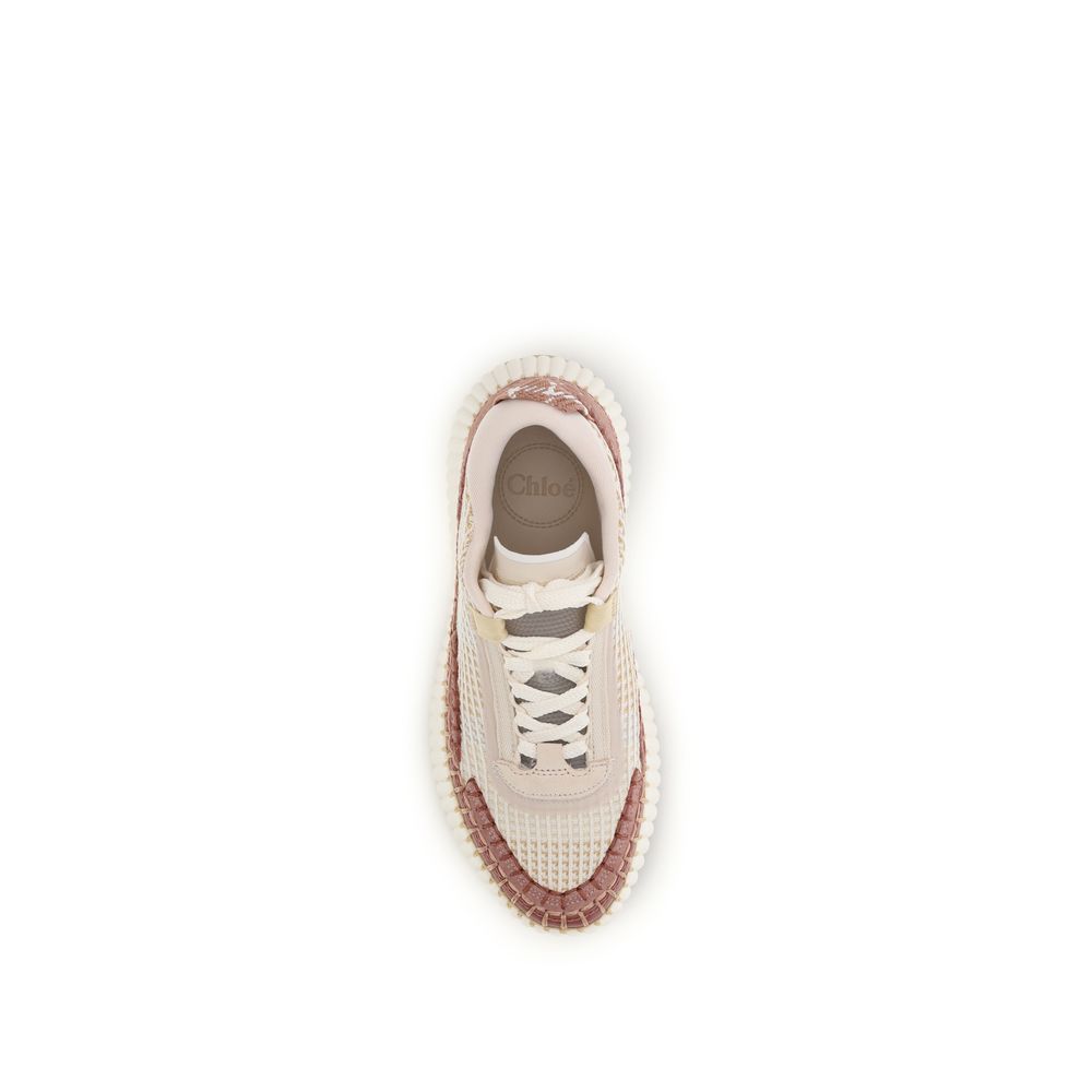 Chloé Beige Nylon Chunky Sneakers