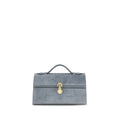 Savette Blue Calf Leather Bos Taurus Handbag