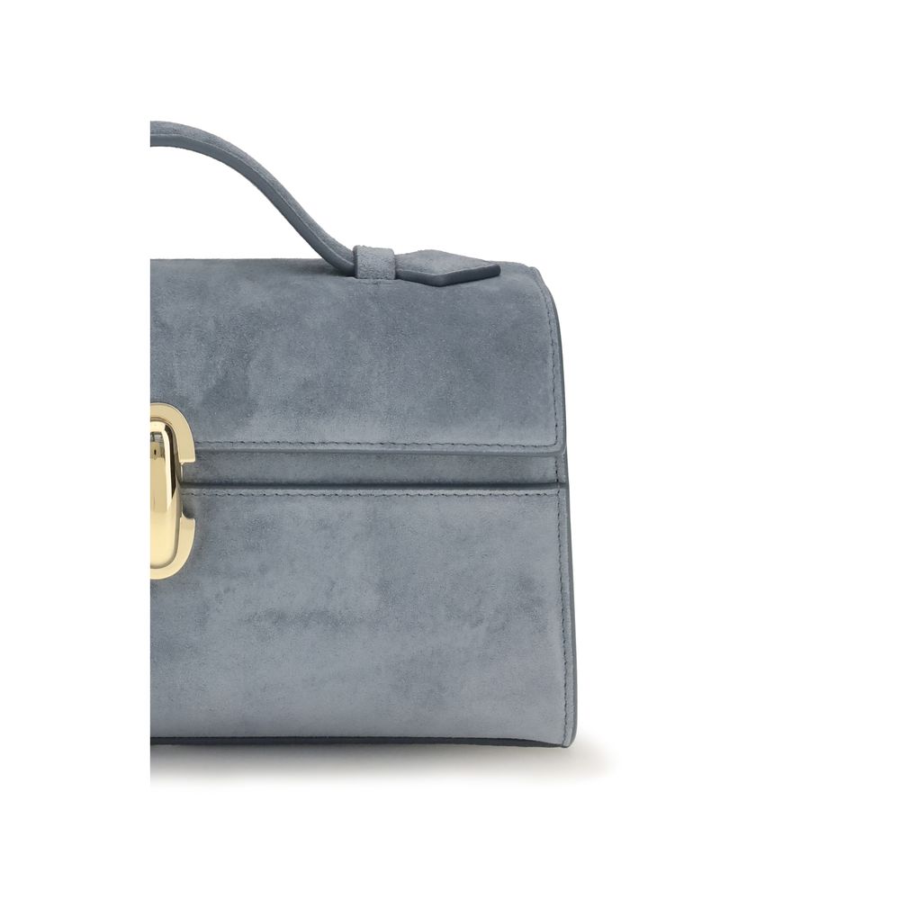 Savette Blue Calf Leather Bos Taurus Handbag