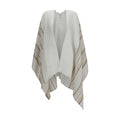 Brunello Cucinelli Beige Linen Poncho