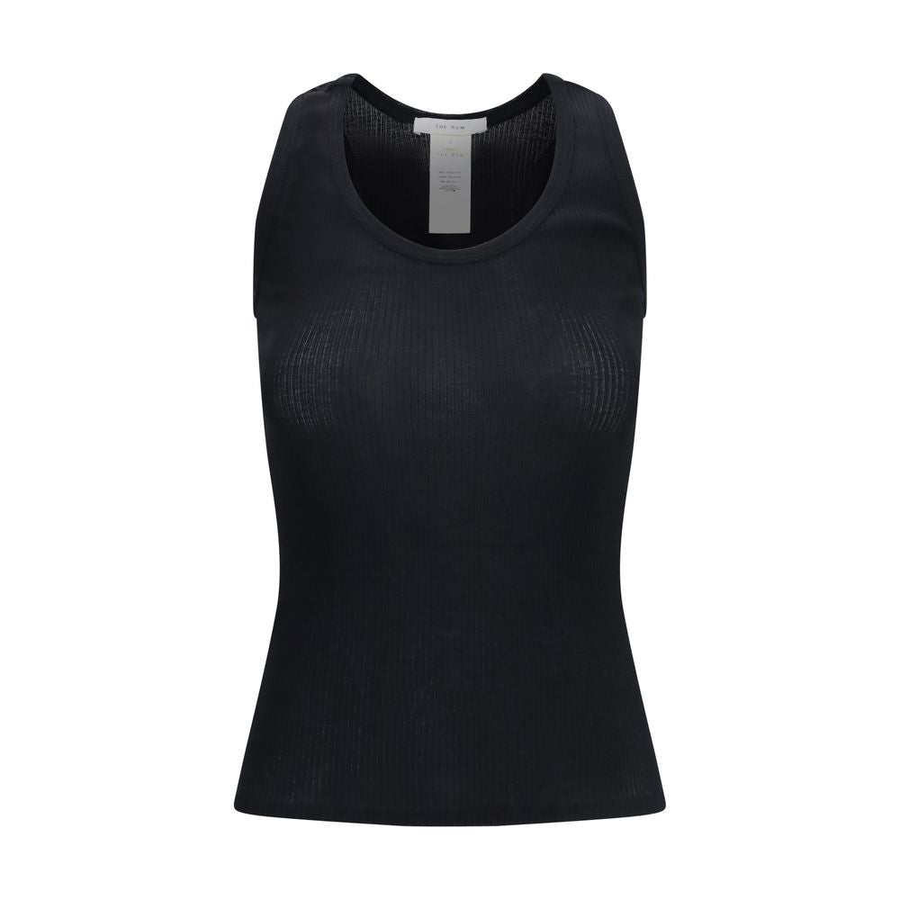 The Row Black Cotton Tank Tops