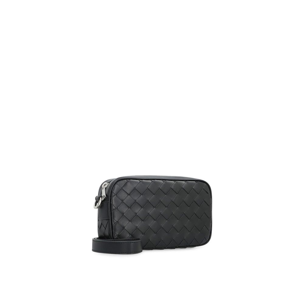 Bottega Veneta Black Calfskin Shoulder Bag