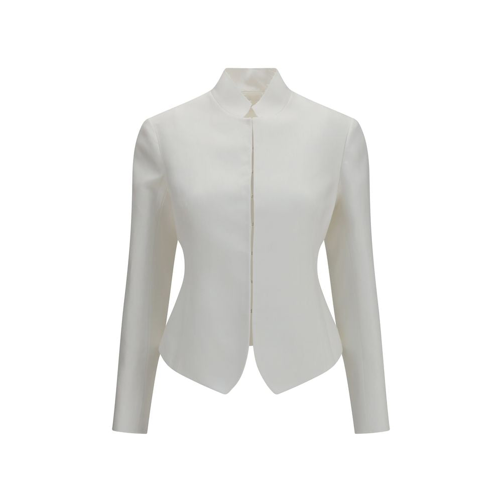 The Row White Linen Jacket
