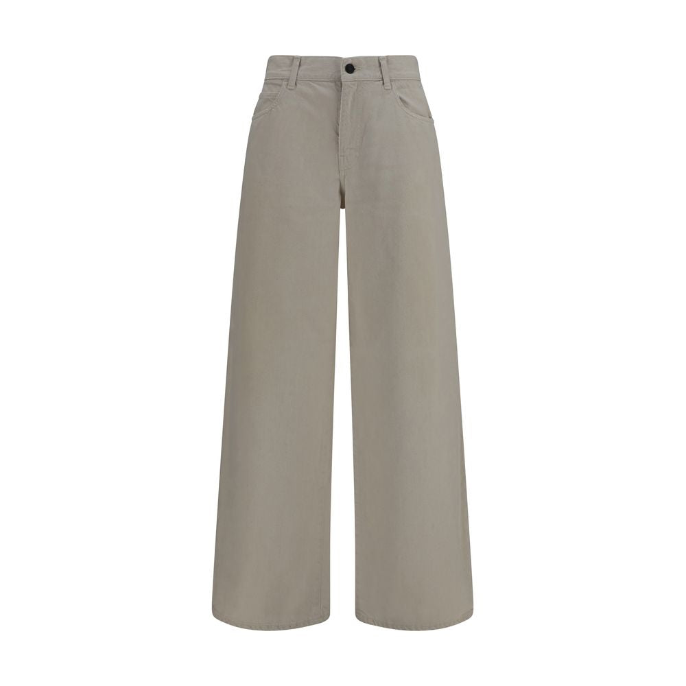 The Row Beige Cotton Relaxed Fit Jeans