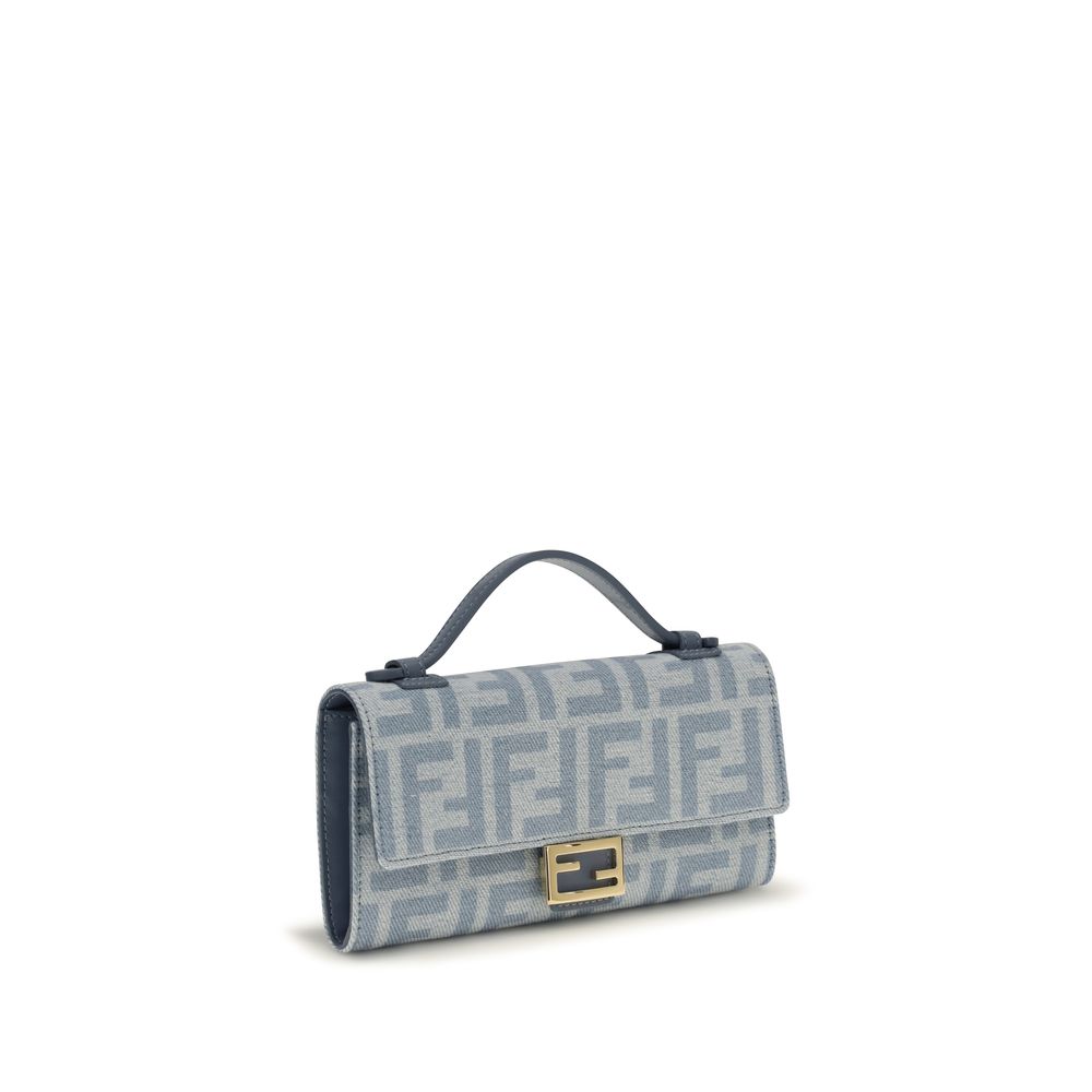 Fendi Blue Cotton Wallet
