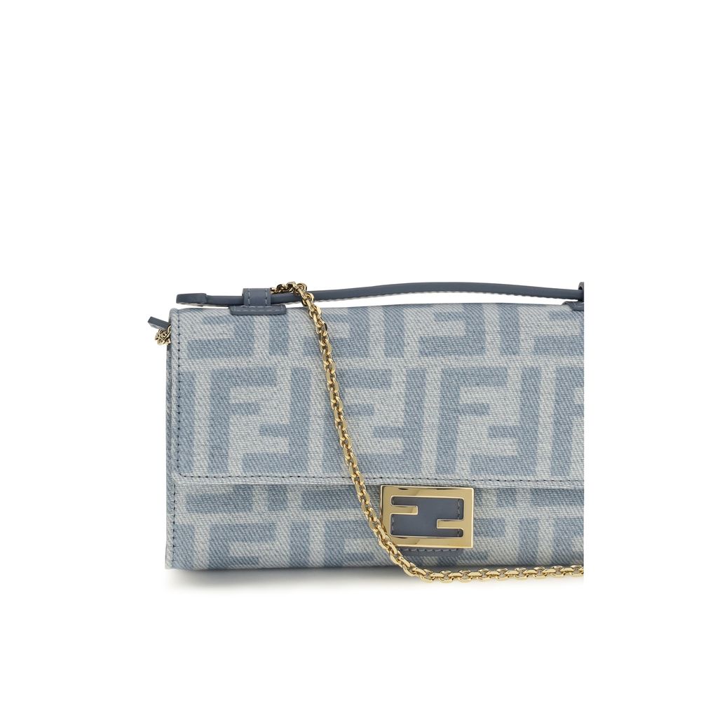 Fendi Blue Cotton Wallet