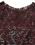Dolce & Gabbana Multicolor Floral Lace Taffeta Pleated Midi Dress
