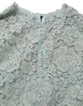 Dolce & Gabbana Mint Green Lace Sleeveless Knee Length Dress