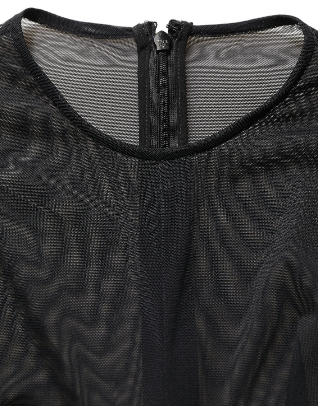 Dolce & Gabbana Black Long Sleeve Sheer Fitted Maxi Dress