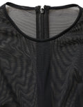 Dolce & Gabbana Black Long Sleeve Sheer Fitted Maxi Dress