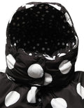 Dolce & Gabbana Black White Polka Dot Hooded Blouson Jacket