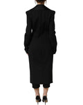 Dolce & Gabbana Black Nylon Double Breasted Coat Jacket