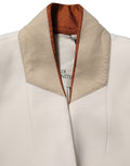 Di Stavnitser Antwerp White Wool Long Trench Coat Jacket