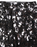 Dolce & Gabbana Brown Sequinned Embellished PencilCut Skirt
