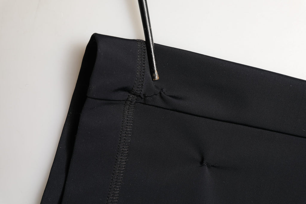 Dolce & Gabbana Black DGVIB3 Stretch Jersey Midi Pencil Cut Skirt