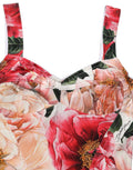 Dolce & Gabbana Multicolor Floral Cropped Bustier Tank Top