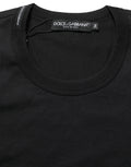Dolce & Gabbana Black Cotton Short Sleeves Crew Neck T-shirt