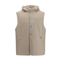 Brunello Cucinelli Beige Wool Oves Aries Sleeveless Jacket