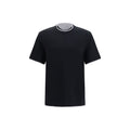 Brunello Cucinelli Black Cotton T-Shirt