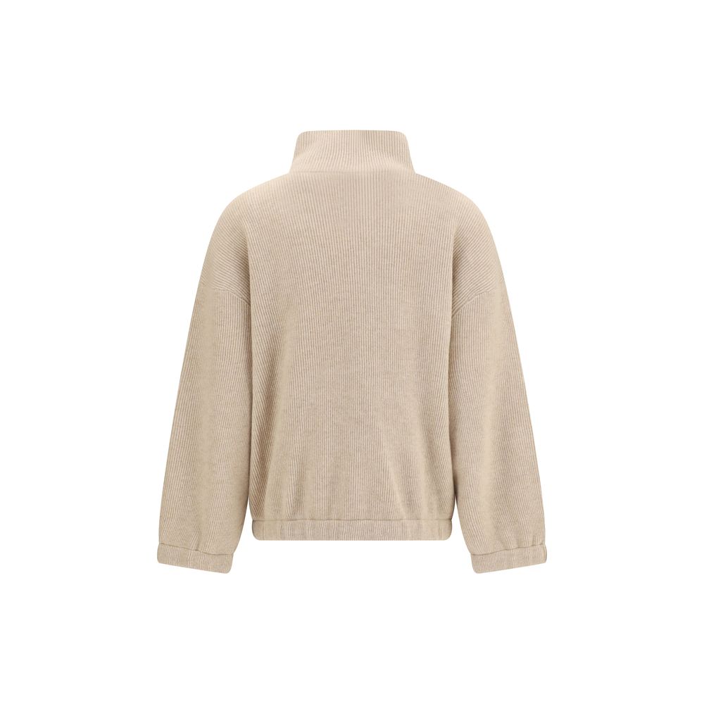 Brunello Cucinelli Beige Cashmere Sweatshirt