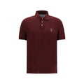 Brunello Cucinelli Bordeaux Cotton Polo Shirt