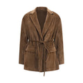 Brunello Cucinelli Brown Viscose Full-Length Jacket