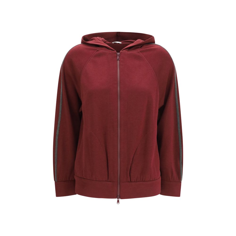 Brunello Cucinelli Bordeaux Cotton Sweatshirt
