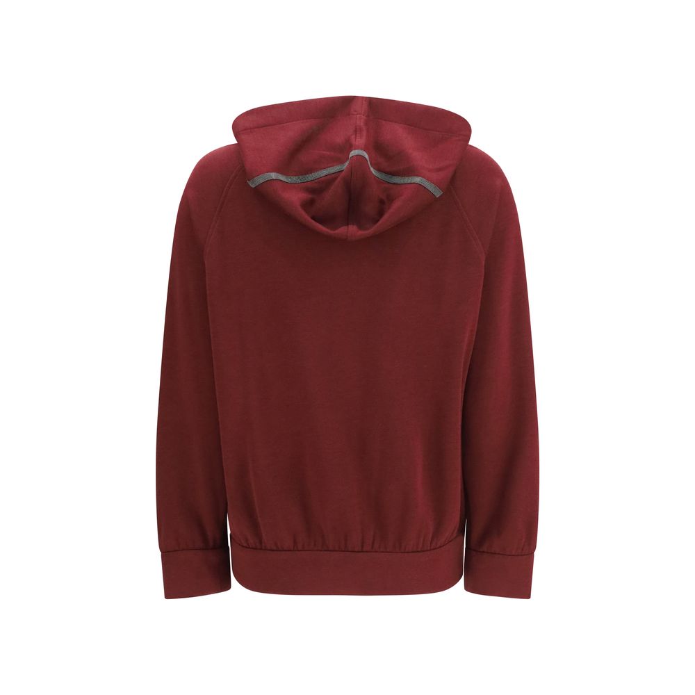 Brunello Cucinelli Bordeaux Cotton Sweatshirt