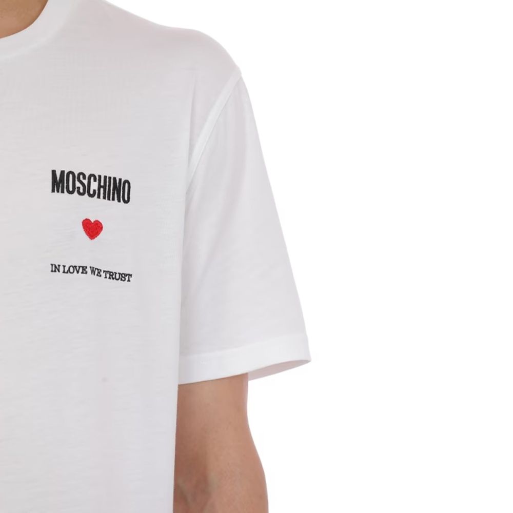 Moschino Couture White Cotton T-Shirt