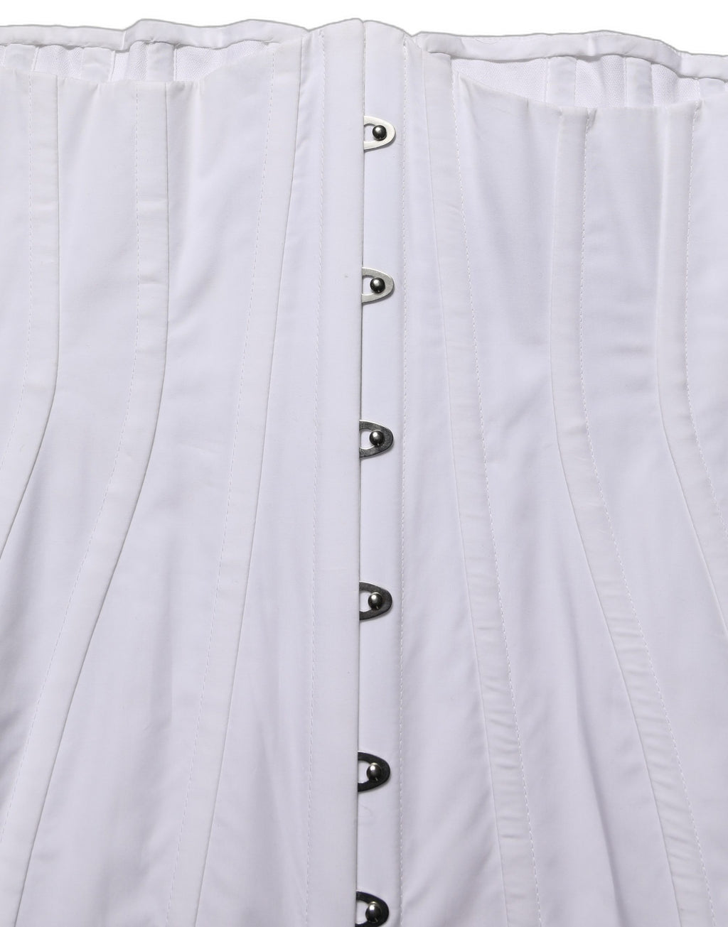 Dolce & Gabbana White Brown Cotton Sleeveless Corset Top
