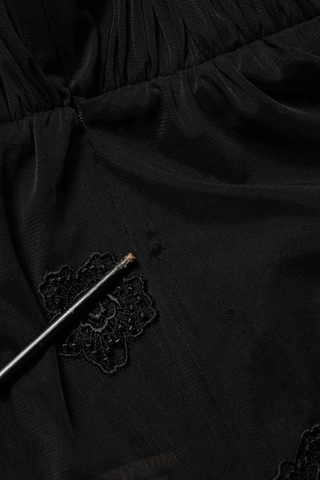 Dolce & Gabbana Black Polyester Mesh Sheer Crewneck Blouse Top
