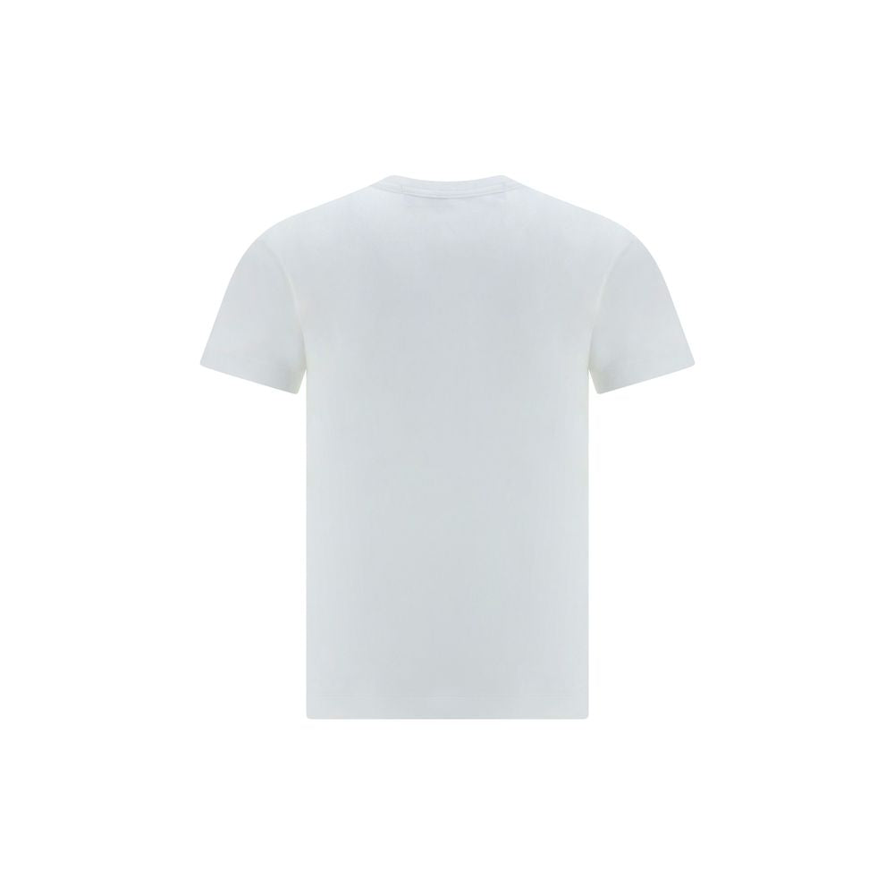 Comme Des Garçons Play White Cotton T-Shirt