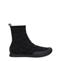 Valentino Garavani Black Fabric High Top Sneakers