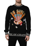 Dolce & Gabbana Black Super King Crew Neck Sweatshirt Sweater