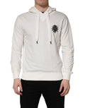 Dolce & Gabbana White Cotton Hooded Sweatshirt Sweater