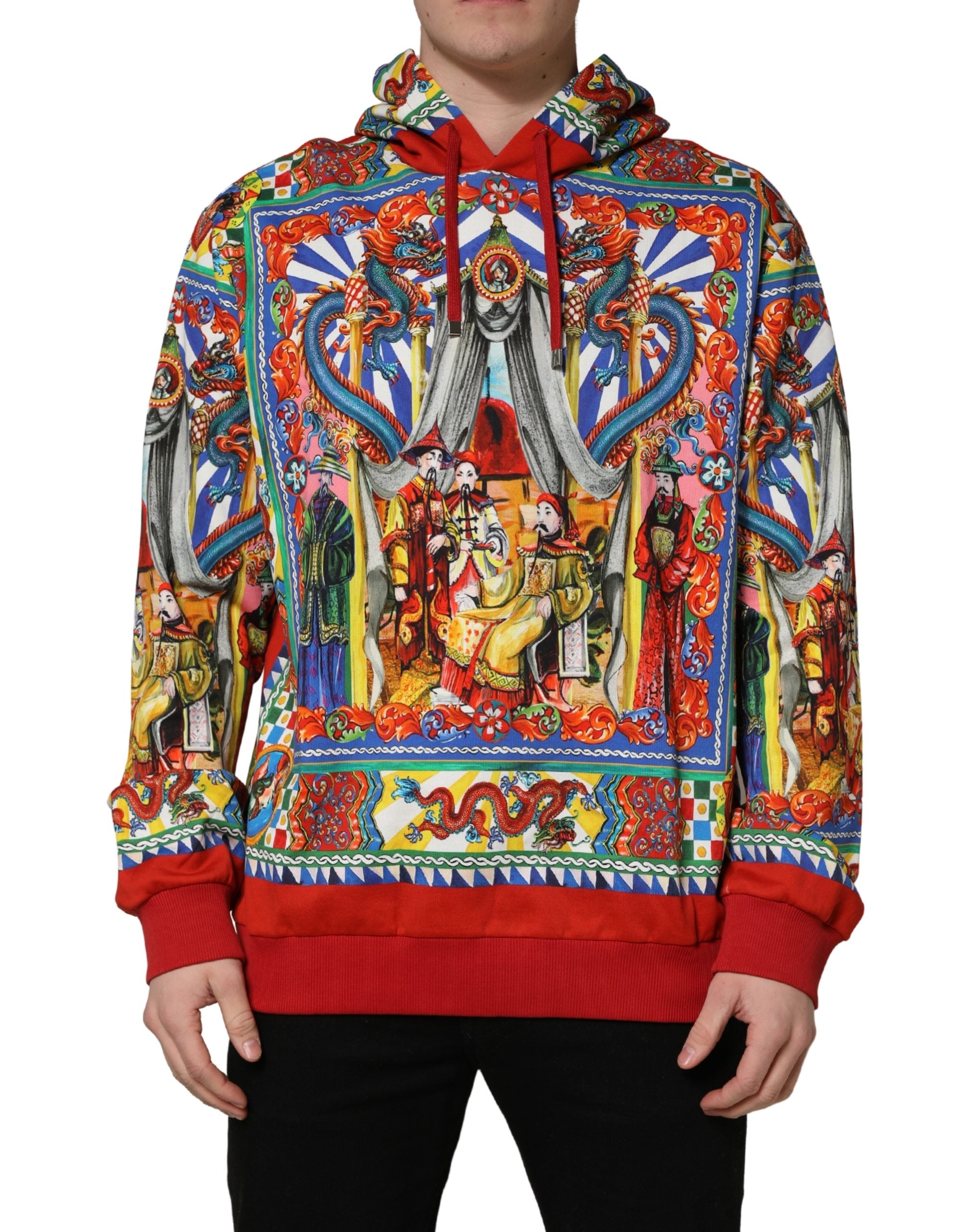 Dolce & Gabbana Multicolor Glamzilla Hooded Men Sweatshirt Sweater