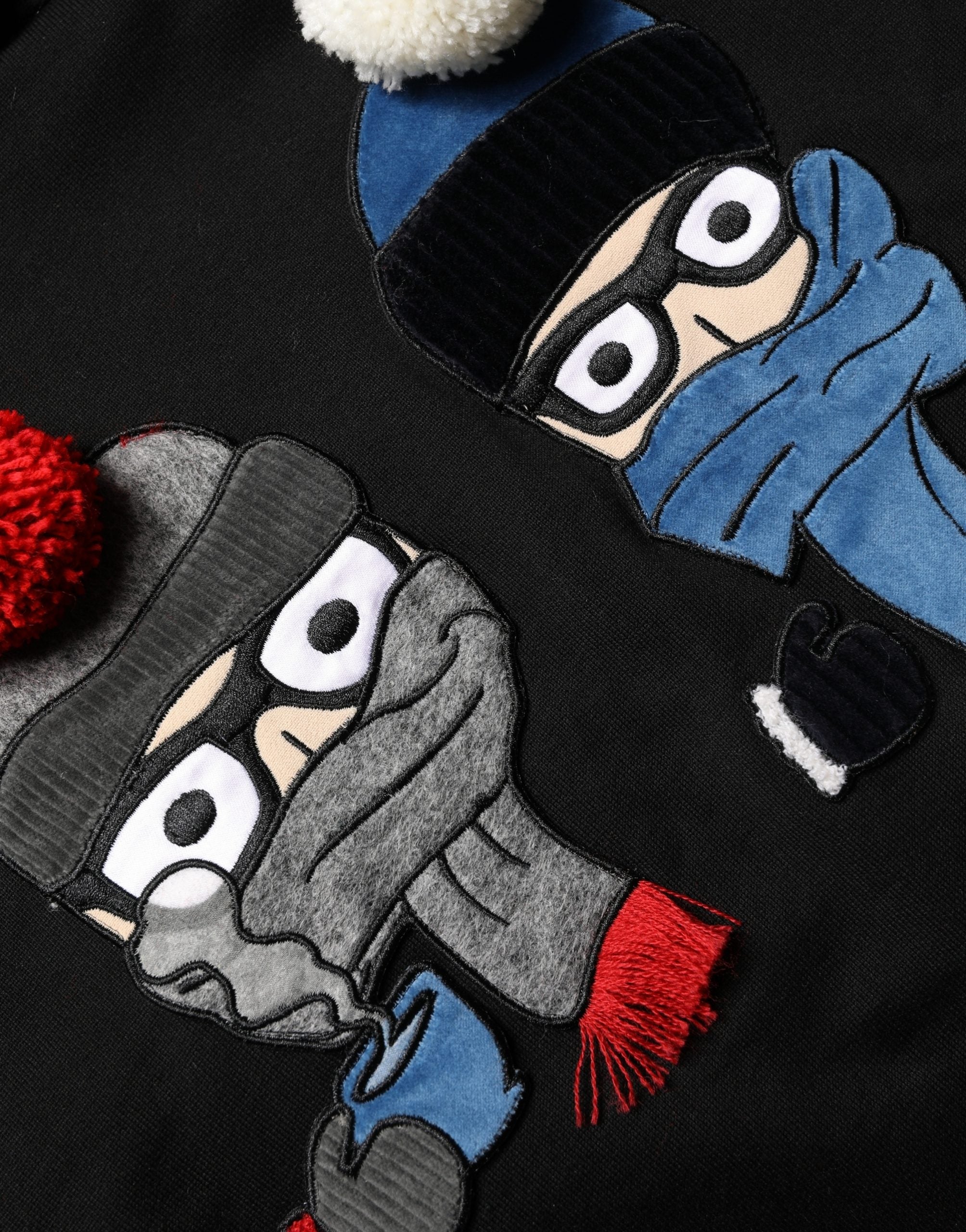 Dolce & Gabbana #dgfamily Black Cotton Hooded Men Sweatshirt Sweater
