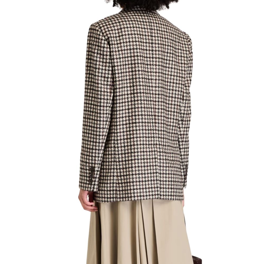 Brunello Cucinelli Brown Alpaca Leather Blazer