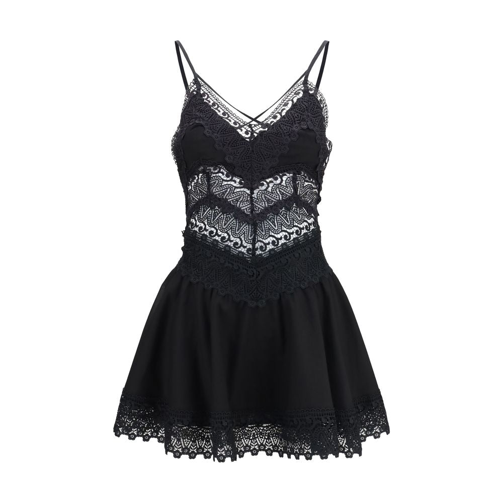 Charo Ruiz Black Cotton Casual Dress